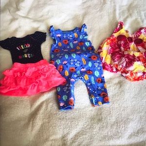 3 Newborn Girl Outfits